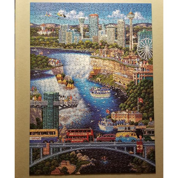 Dowdle Niagara Falls 1000 pc Jigsaw Puzzle Complete PreOwned 2020 - Picture 4 of 8